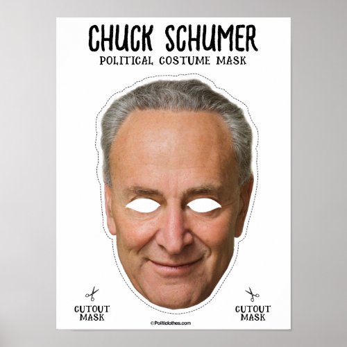 Chuck Schumer Costume Mask Poster