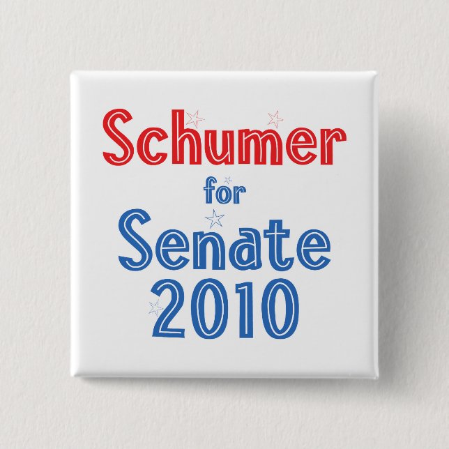 Chuck Schumer for Senate 2010 Star Design Button (Front)