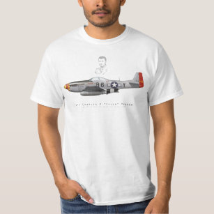 P-51 Mustang WWII Fighter Airplane Profile T-shirt