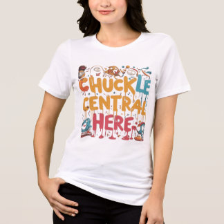 Chuckle Central Here women fashion clothing. Tri-Blend Shirt