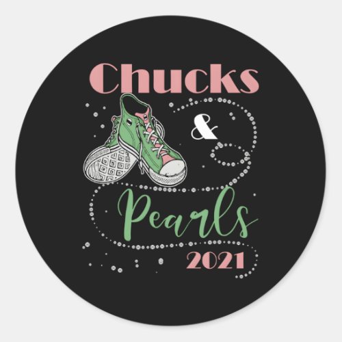 Chucks And Pearls 2021 Classic Round Sticker