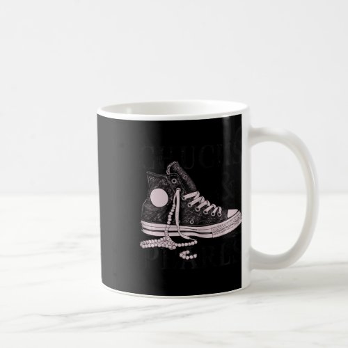 Chucks And Pearls Cute Women  Coffee Mug