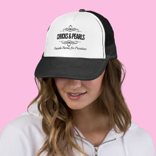 Chucks & Pearls Vote Kamala Trucker Hat