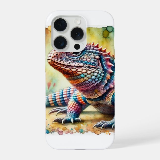 Chuckwalla Lizard 190624AREF101 - Watercolor iPhone Case (Back)