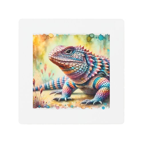 Chuckwalla Lizard 190624AREF101 _ Watercolor Metal Print