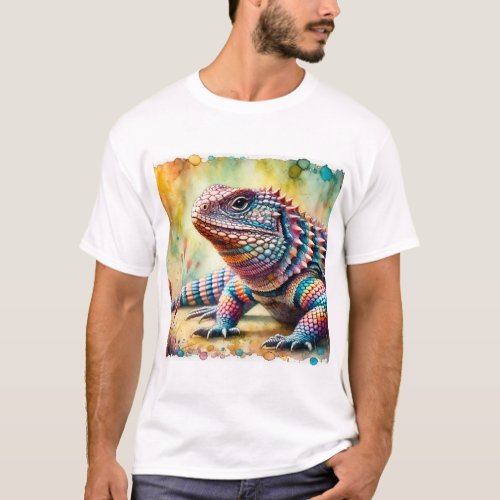 Chuckwalla Lizard 190624AREF101 _ Watercolor T_Shirt