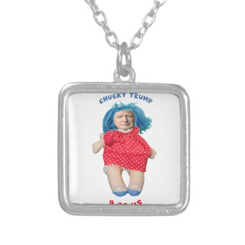 Chucky Donald Trump Doll Silver Plated Necklace