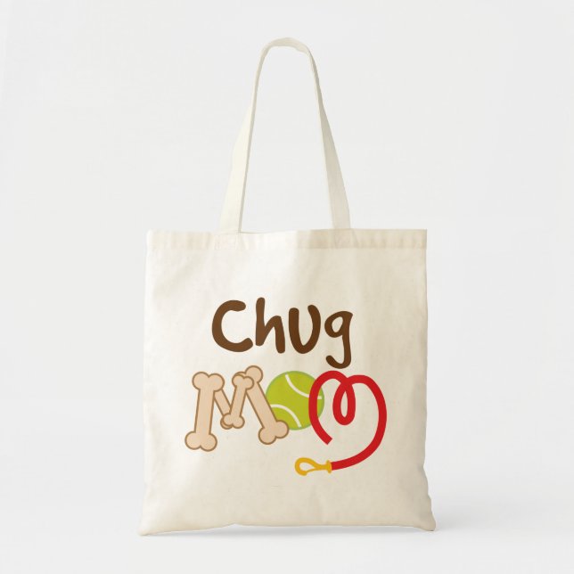 Chug Dog Breed Mom Gift Tote Bag (Front)
