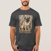 Chug Dog Cubist - Art Dog Vintage Style
