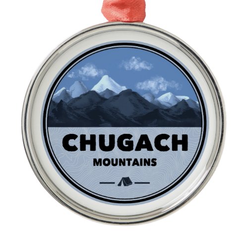 Chugach Mountains Alaska Camping Metal Ornament