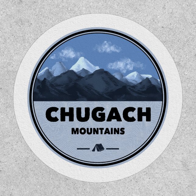 Chugach Mountains Alaska Camping Patch (Front)