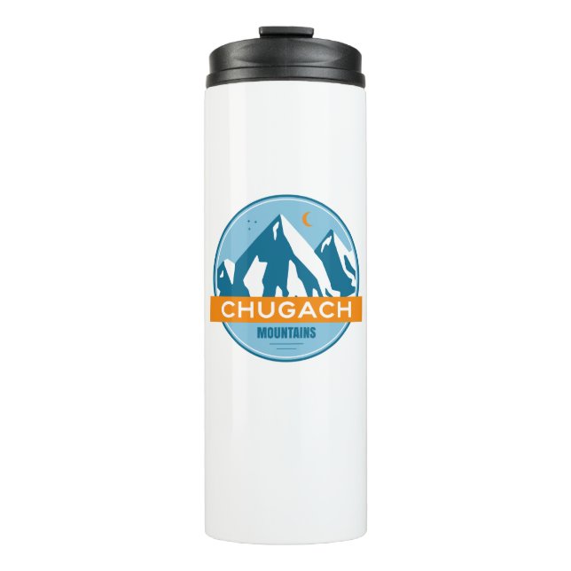Chugach Mountains Alaska Thermal Tumbler (Front)
