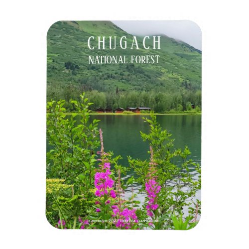 Chugach Mountains Summit Lake Fireweed Magnet