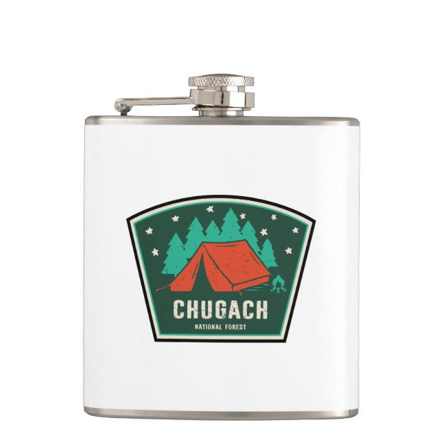 Chugach National Forest Camping Flask (Front)