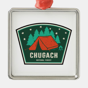Chugach National Forest Camping Metal Ornament