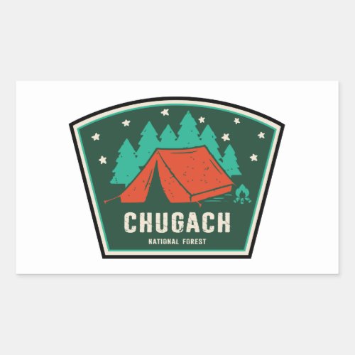 Chugach National Forest Camping Rectangular Sticker