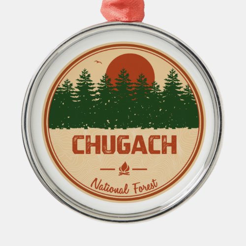 Chugach National Forest Metal Ornament