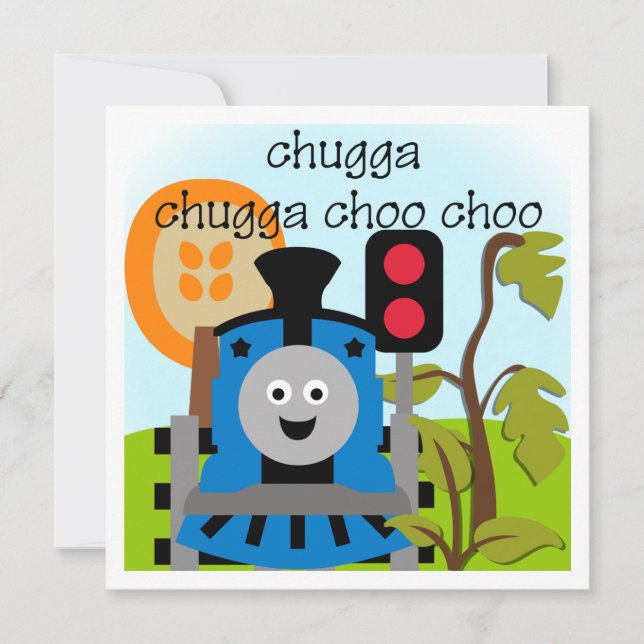 Chugga Choo Choo Train Invitations (Front)