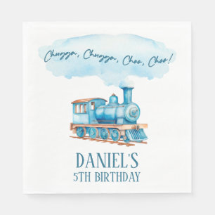 Chugga Choo Choo Vintage Train Birthday Party Napkins