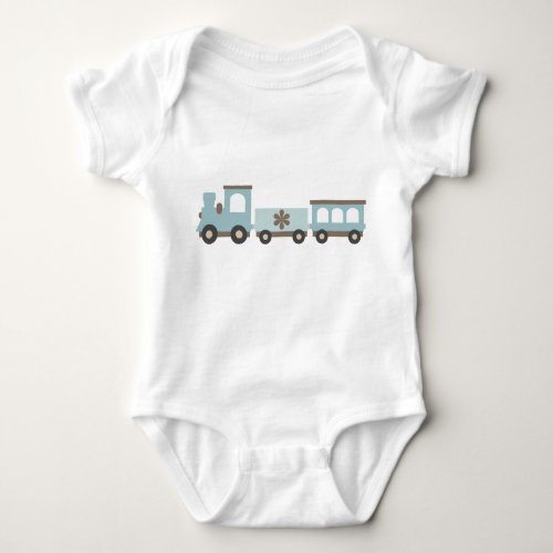 Chugga Chugga Choo Choo in Blue Baby Bodysuit