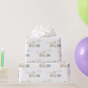 Chugga Chugga Train Birthday Wrapping Paper
