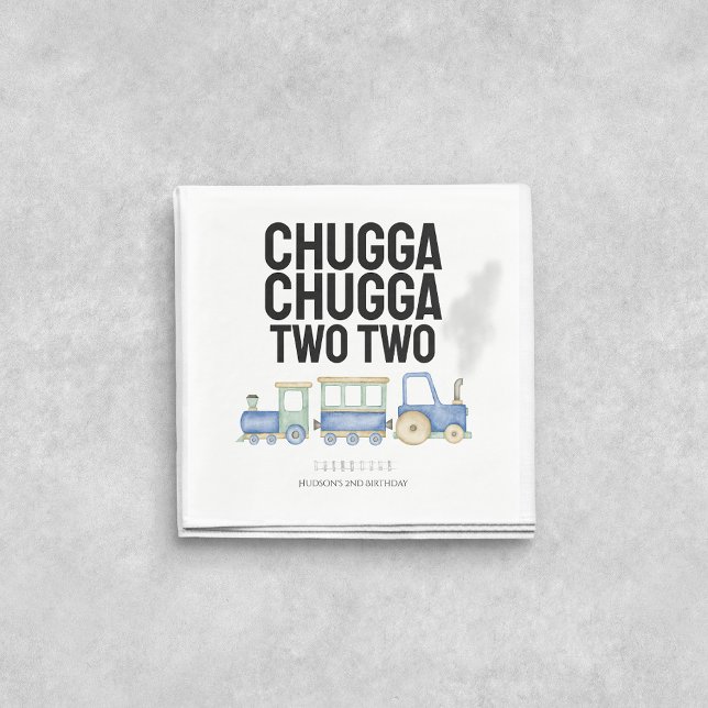 Chugga Chugga Two Two | 2nd Birthday | Napkins (Creator Uploaded)