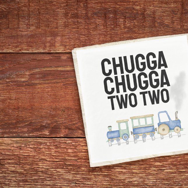Chugga Chugga Two Two | 2nd Birthday | Napkins (2) (Creator Uploaded)