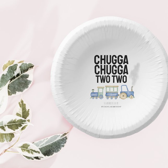 Chugga Chugga Two Two | 2nd Birthday | Paper Bowl (Creator Uploaded)
