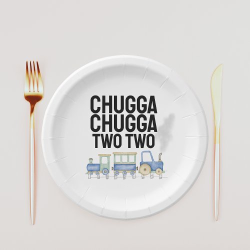 Chugga Chugga Two Two  2nd Birthday  Plates 2