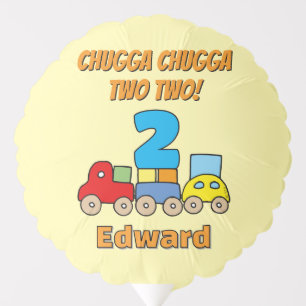 Chugga Chugga Two Two 2nd Birthday Train Balloon