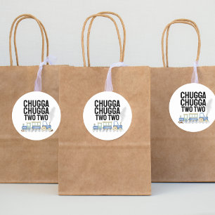 Chugga Chugga Two Two Birthday Favor Stickers