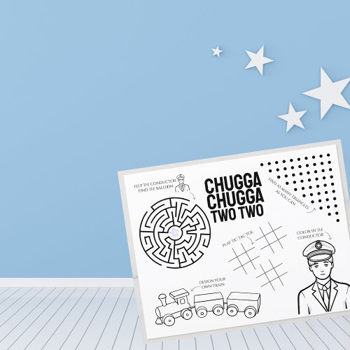 Chugga Chugga Two Two  Kids Activity Placemat