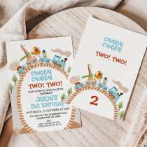 Chugga Chugga Two Two Train 2nd Birthday Invitation