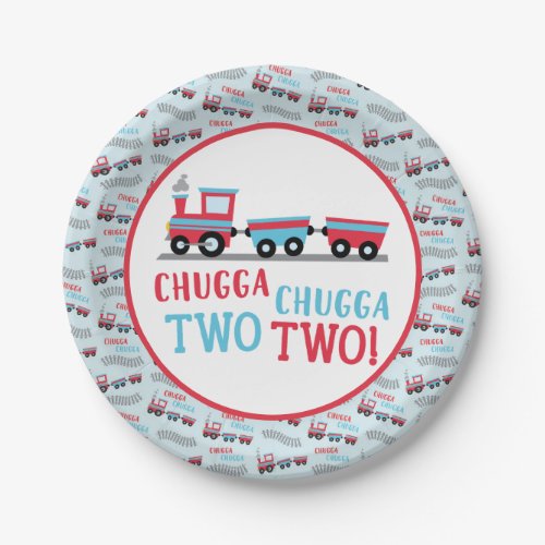 Chugga Chugga Two Two Train 2nd Birthday Plates