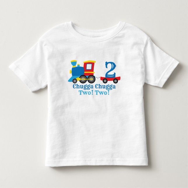 Chugga Chugga Two Two Train Birthday Toddler T-shirt (Front)