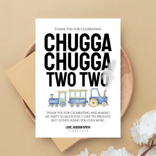 Chugga Chugga Two Two  Train Kids BDay TY Card