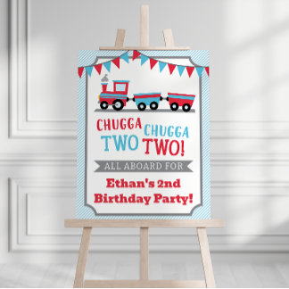 Chugga Chugga Two Two Train Party Sign