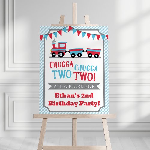 Chugga Chugga Two Two Train Party Sign