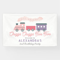 Chugga Chugga Two Two Train Pink Girl 2nd Birthday