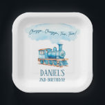 Chugga Two Two Choo Choo Train 2nd Birthday Party Paper Plates<br><div class="desc">These are Chugga Two Two Choo Choo Train 2nd Birthday Party Paper Plates!</div>