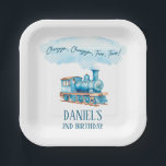 Chugga Two Two Choo Choo Train 2nd Birthday Party Paper Plates<br><div class="desc">These are Chugga Two Two Choo Choo Train 2nd Birthday Party Paper Plates!</div>