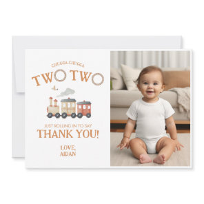 Chugga Two Two Train Birthday Thank You Card