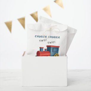 Chugga Two Two Train Second Birthday Favor Bag