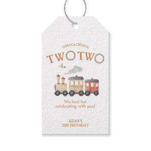 Chugga Two Two Train Second Birthday  Gift Tags