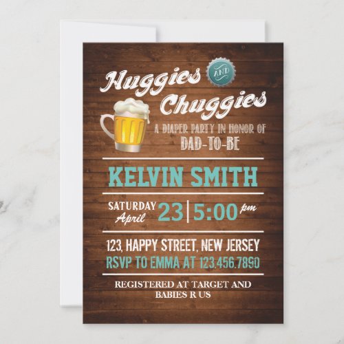 Chuggies  Huggies Baby Shower Invitation