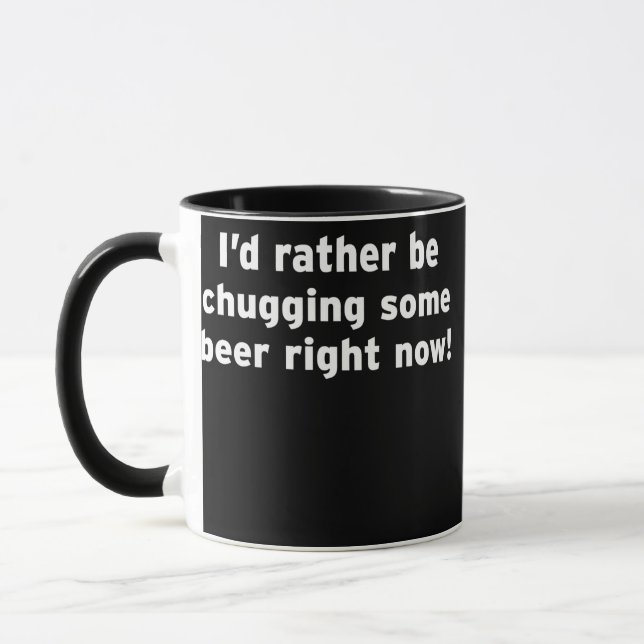 Chugging Some Beer Chug Funny Beer Belly Gift Mug (Left)