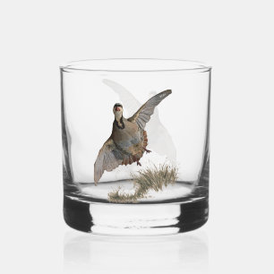 Chukar Partridge ,Art Whiskey Glass