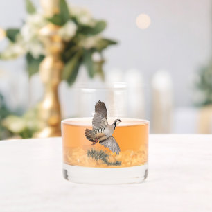 Chukar Partridge  ,Art Whiskey Glass