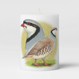 Chukar Partridge Combo Pillar Candle
