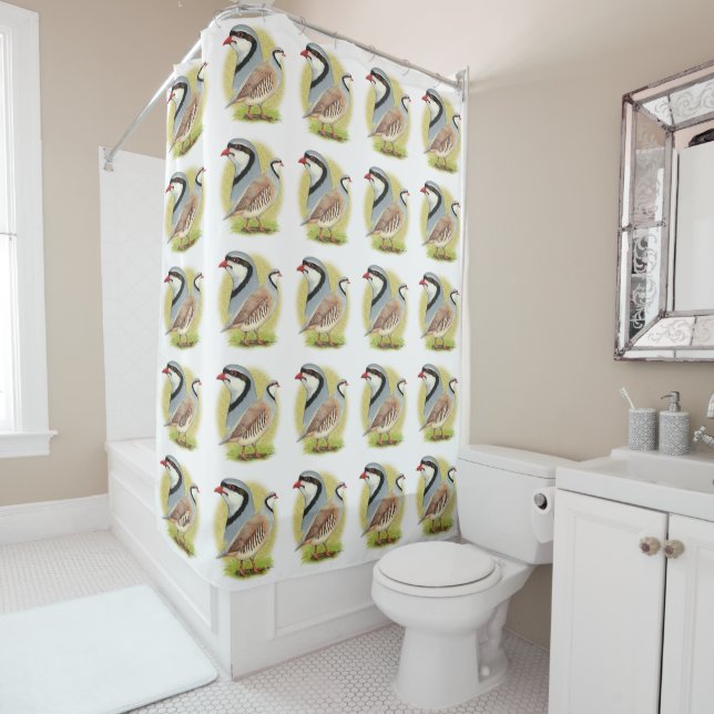 Chukar Partridge Combo Shower Curtain (In Situ)